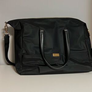 Tumi black gold work laptop bag with strap